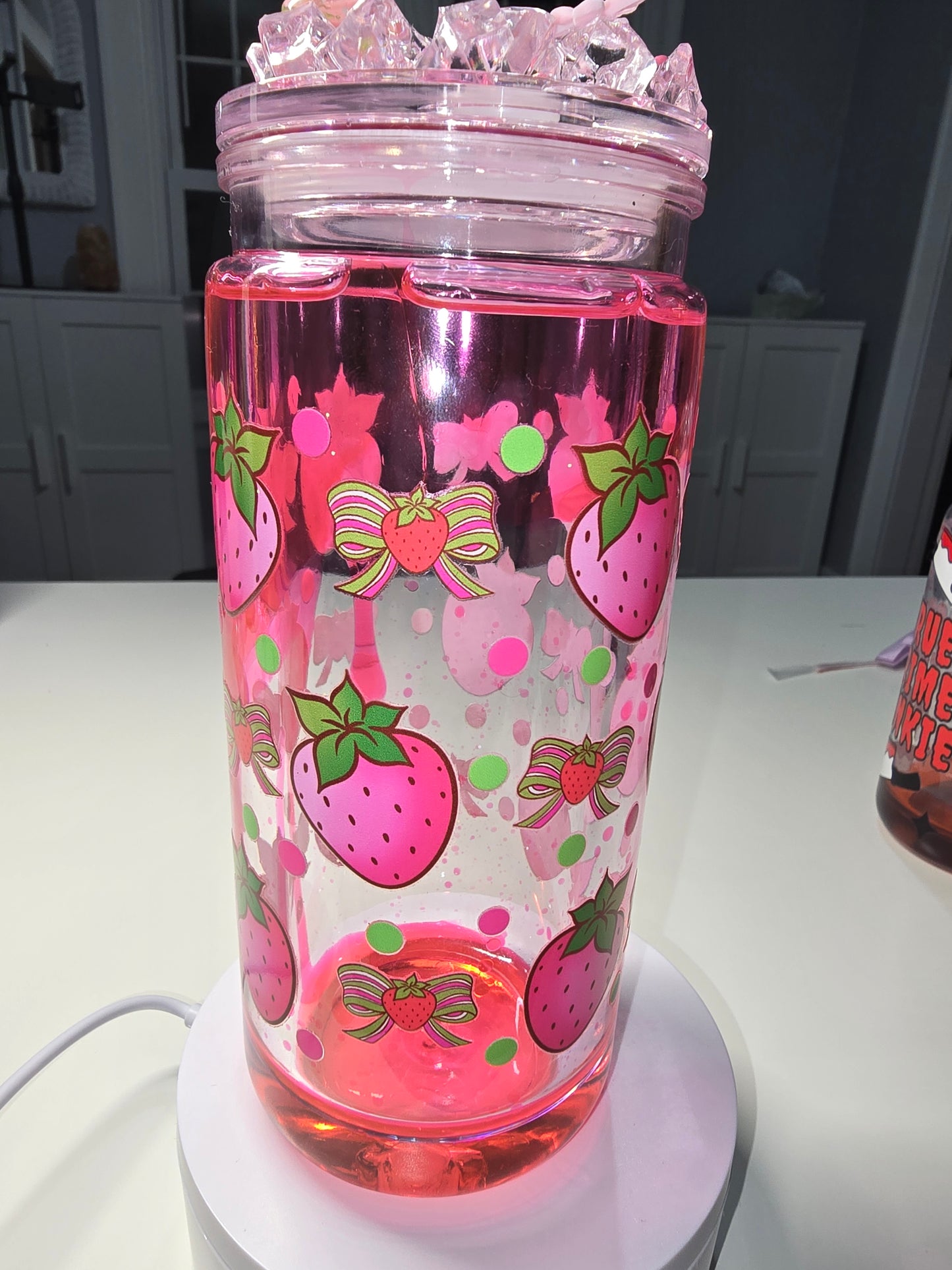 20 oz Strawberry Lava Drip Tumbler