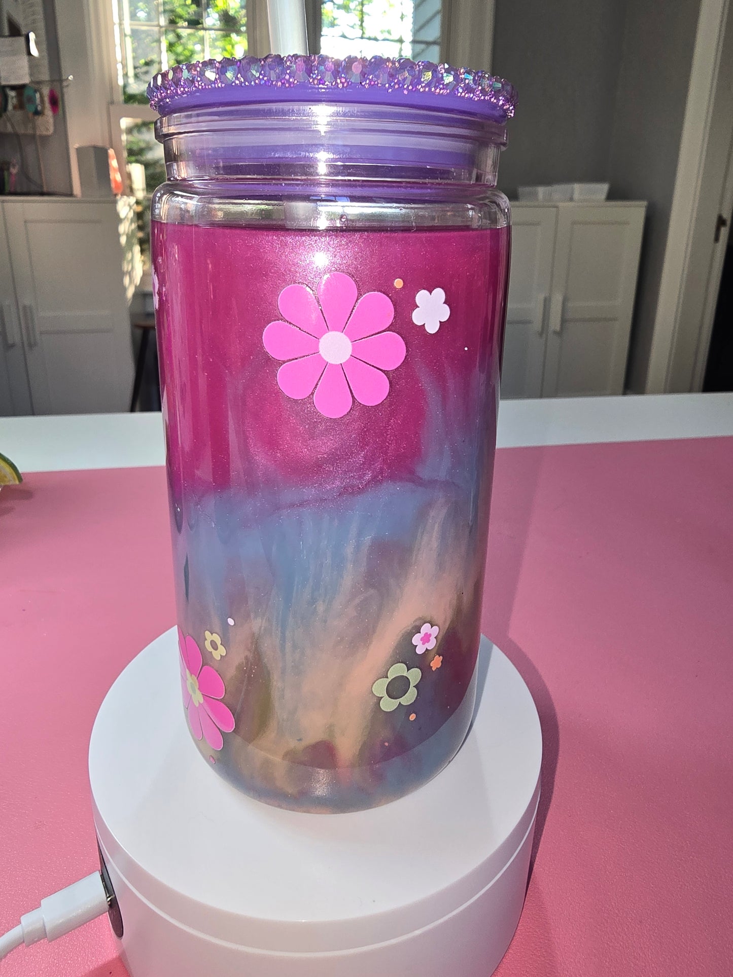 Tie-Dye Swirl Snow Globe Cup