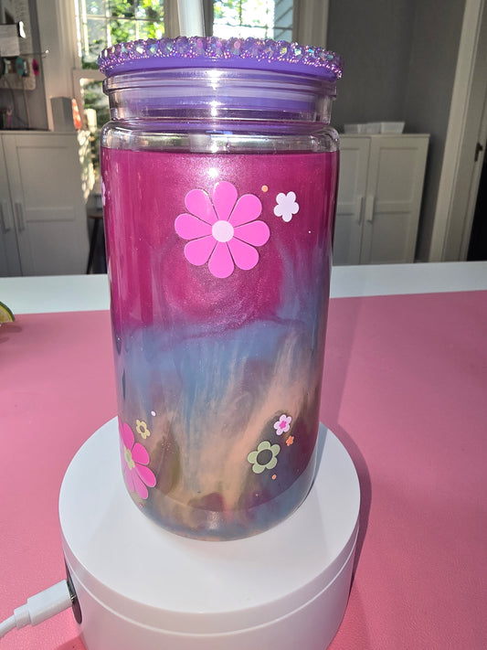 Tie-Dye Swirl Snow Globe Cup