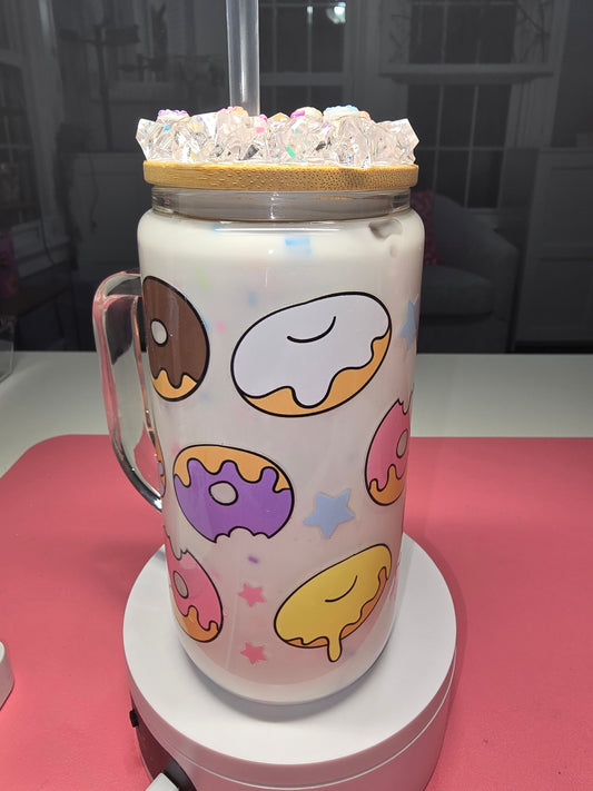 Confetti Milkshake 16 oz Glass Tumbler