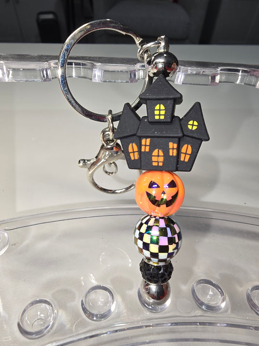 Halloween House Keychain