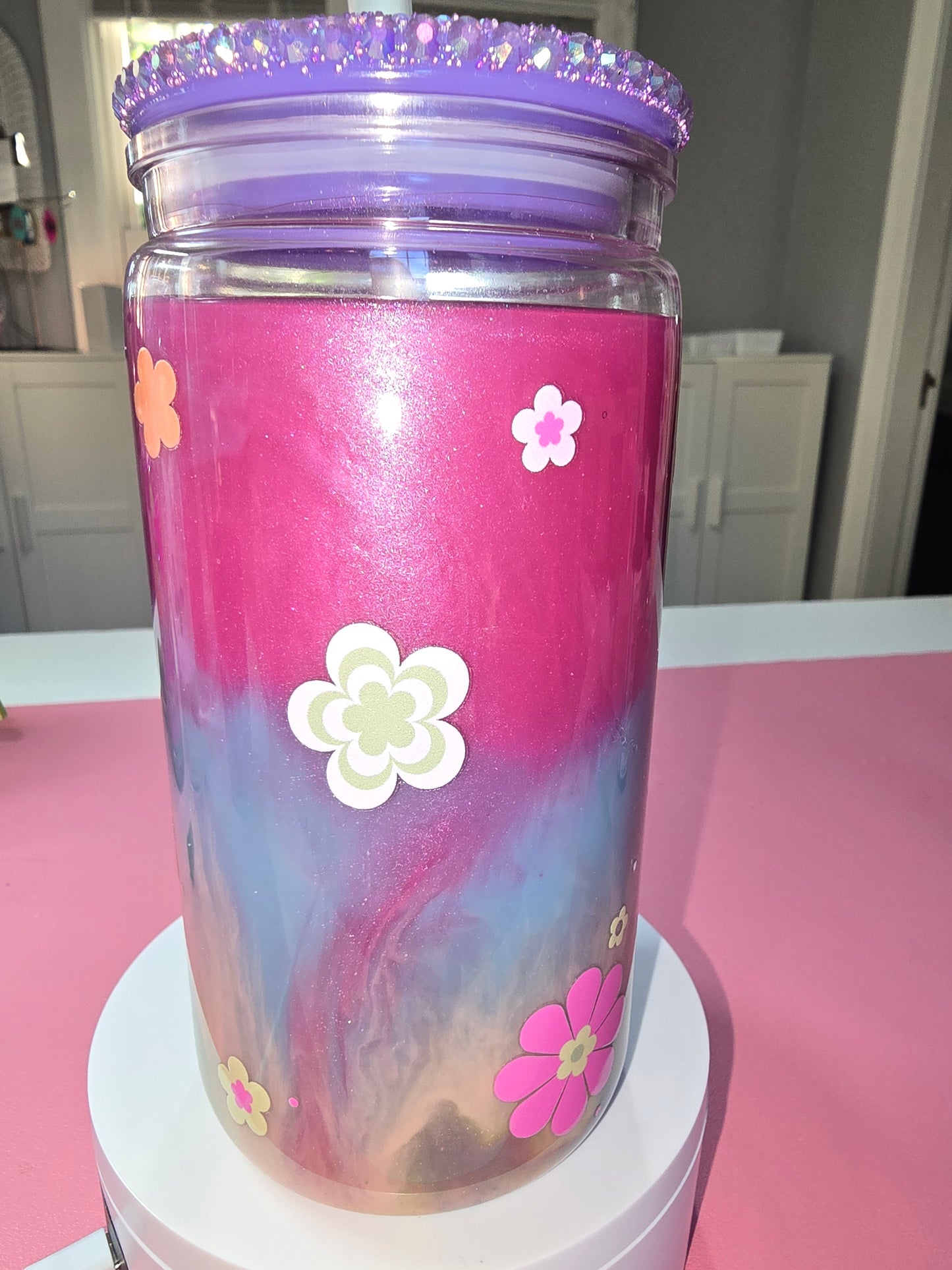 Tie-Dye Swirl Snow Globe Cup