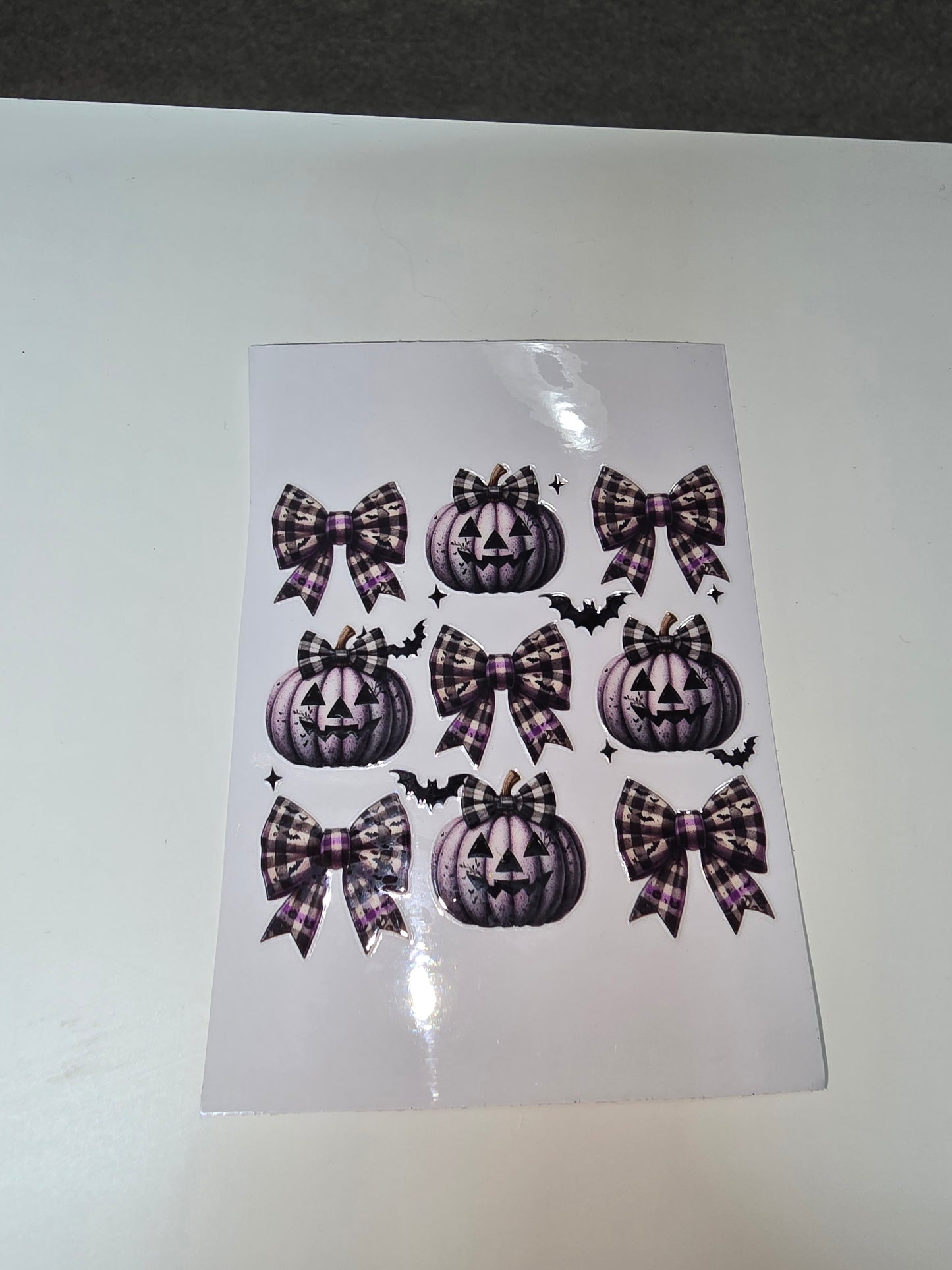 Plaid bows and pumpkins