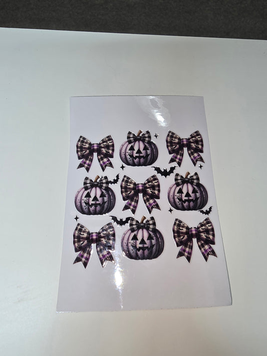 Plaid bows and pumpkins
