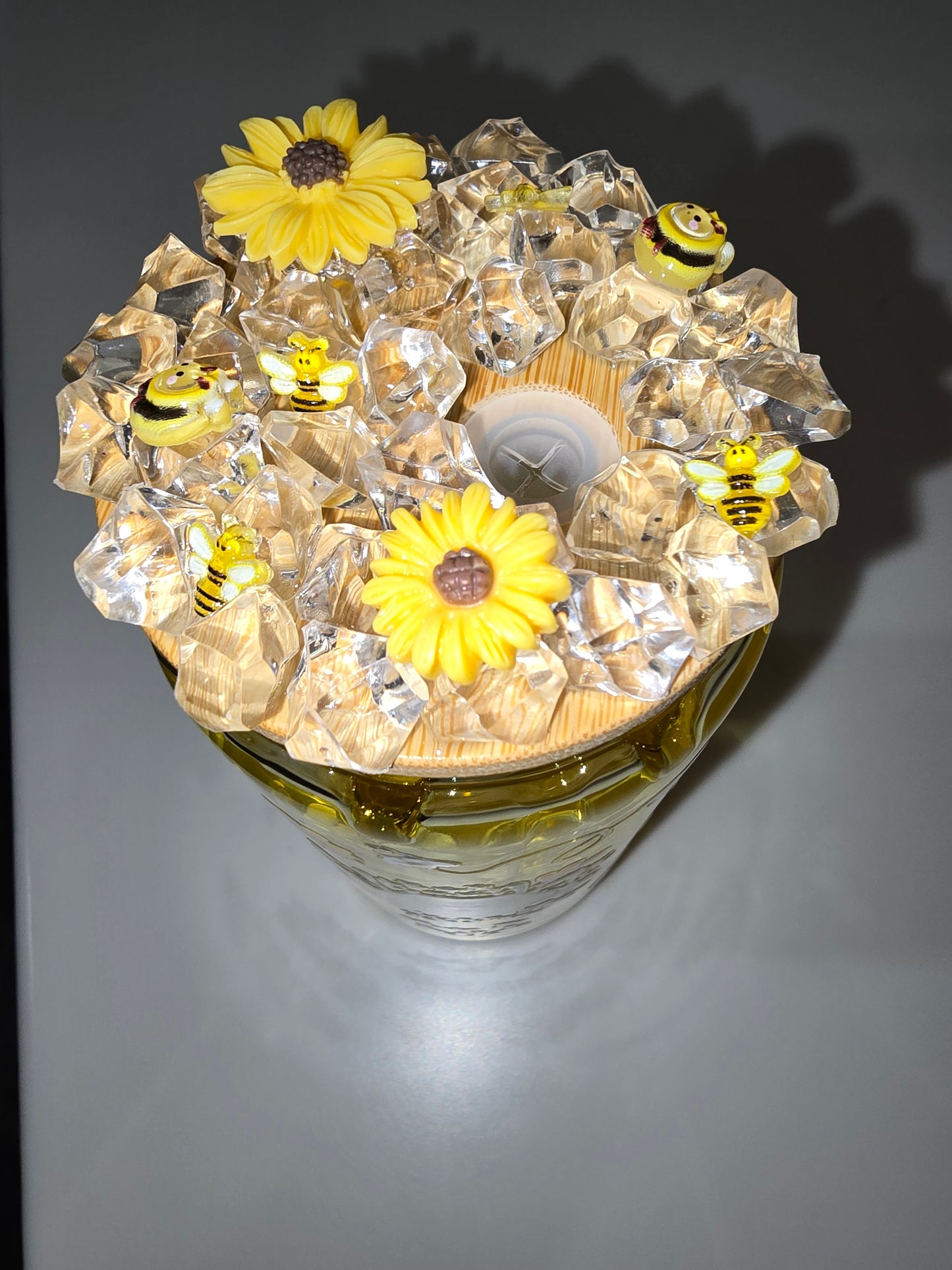 Honey Drip Cup, 16 oz glass tumbler