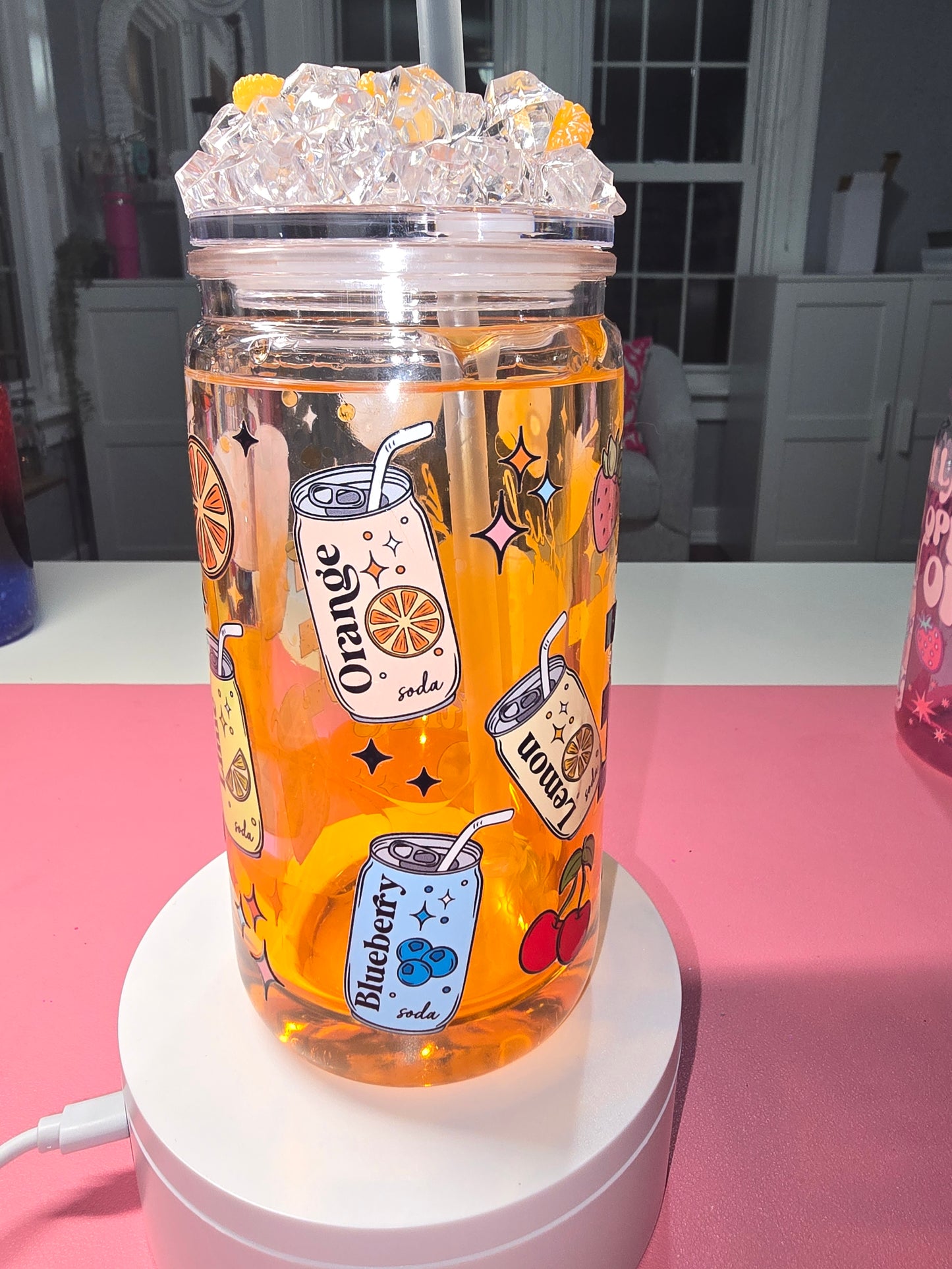 Orange Fizzie Drink Lava Cup