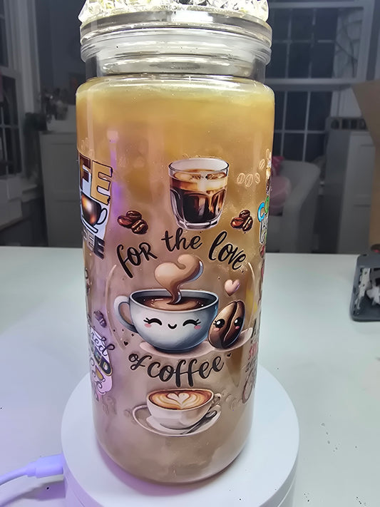20 oz Cat Eye Coffee Tumbler with Custom Lid