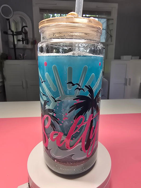 20 oz acrylic "Salty" Beach Cup